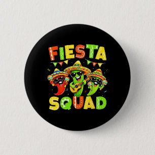 Lustige mexikanische Fiesta-Truppe für Kinder Männ Button