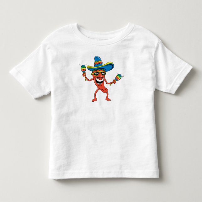 Lustige mexikanische Kinder Kleinkind T-shirt (Vorderseite)