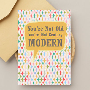 Lustige Mid-Century Modern Retro Star Burst  Karte