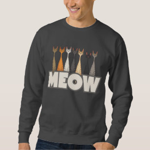 Lustige Miezekatzen-Crew, die herüberschaut Katz Sweatshirt