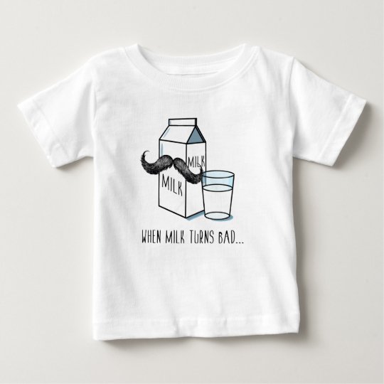 Lustige Milch u. Schnurrbart - Weiß-KinderT - Baby T-shirt