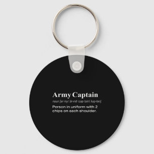 Lustige Militärarmee Kapitän Definition Geschenk Schlüsselanhänger