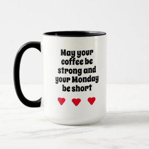 lustige minimale schwarzweiß-elegante Typografie Tasse
