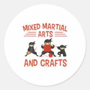 Lustige Mixed Martial Arts Und Handwerk Karate Nin Runder Aufkleber