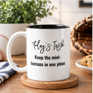 Lustige moderne Zitate für trendige Mütter Zweifarbige Tasse