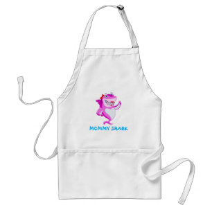 Lustige Mommy Shark Vorlage Schürze