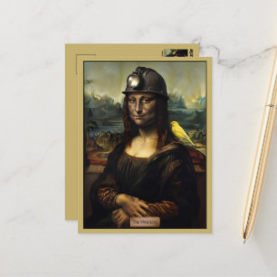 Lustige Mona Lisa Parodie Postkarte