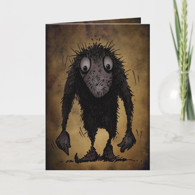 Lustige Monster-Schleppangel Karte (Vorderseite)