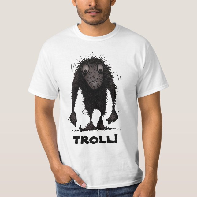 Lustige Monster-Schleppangel T-Shirt (Vorderseite)