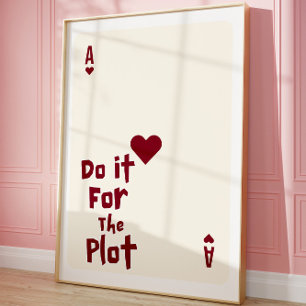Lustige Motivations-Asse-Herz-Trendy-Wandkunst Poster
