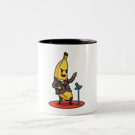 Lustige Motivations-Bananen-Kaffeetasse fürs Büro Zweifarbige Tasse
