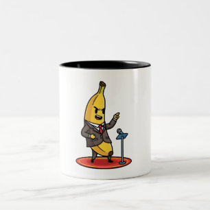 Lustige Motivations-Bananen-Kaffeetasse fürs Büro Zweifarbige Tasse