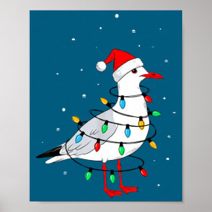 Lustige Möwe Vogel Weihnachten Tierliebhaber Poster