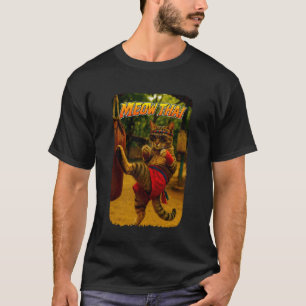 Lustige Muay Thai Katze Miauen Thai-Katze Meme T-Shirt