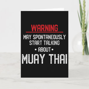Lustige Muay-Thai-Warnung - Nak Muay, Kickboxing-G Karte