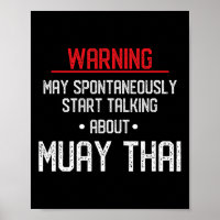 Lustige Muay-Thai-Warnung - Nak Muay, Kickboxing-G