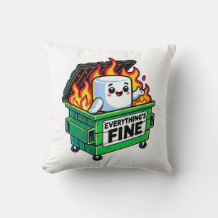 lustige Mülltonnen alles gut Marshmallow Kissen