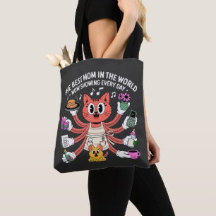 Lustige Multitasking-Katzenmutter Die beste Mama Tasche