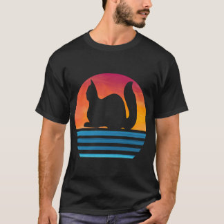 lustige Münzkatzenliebhaber Vintage Silhouette T-Shirt