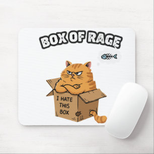 Lustige mürrische Katze Box des Zorns Ich hass Mousepad