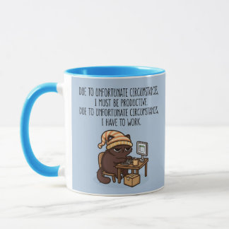 Lustige mürrische Katze Büro Humor Arbeitszitat Bl Tasse