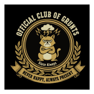 Lustige mürrische Katze   Offizieller Club der mür Poster