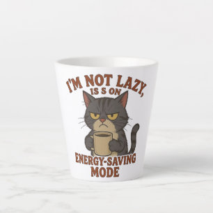 Lustige mürrische Katzen-Latte-Tasse Milchtasse