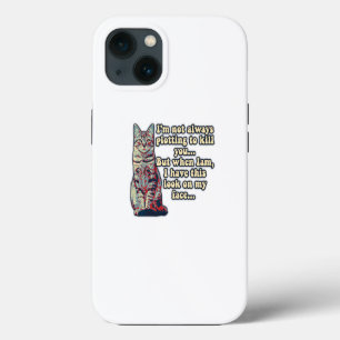 Lustige mürrische Katzen-Meme für Katzenliebhaber iPhone Hülle