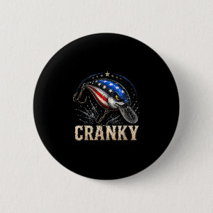 Lustige mürrische USA-Flagge Crankbait patriotisch Button