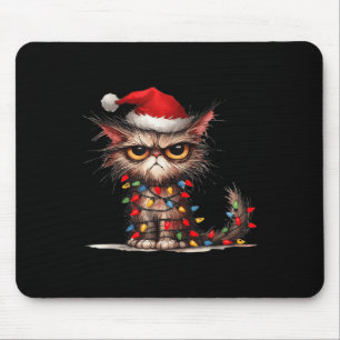 Lustige mürrische Weihnachts Kätzchen Katzen Katze Mousepad