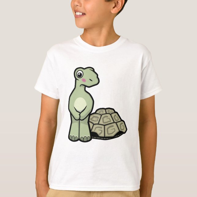 Lustige Muschel-lose Schildkröte scherzt T - Shirt (Vorderseite)