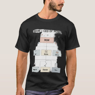 Lustige Mutter CEO des Home Flowcharts T-Shirt