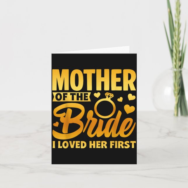 Lustige Mutter der Braut Mutterliebe Hochzeit Karte (Vorderseite)