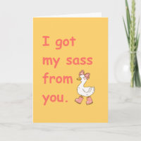 Lustige Mutter Sass Karte Niedliche Ente Mutter Hu