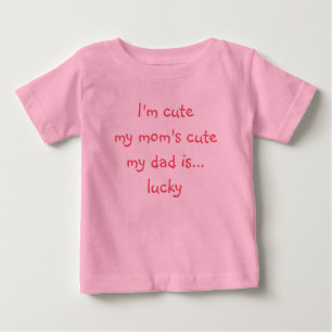 Lustige Mutter Süßer Vater Glückliches Mädchen Dus Baby T-shirt
