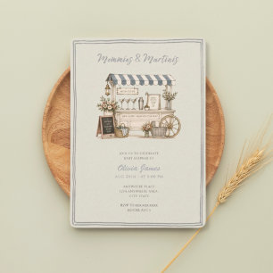 Lustige Mütter und Martinis Baby Shower Einladung