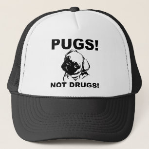 Lustige Mützen mit Pugs Not Drugs