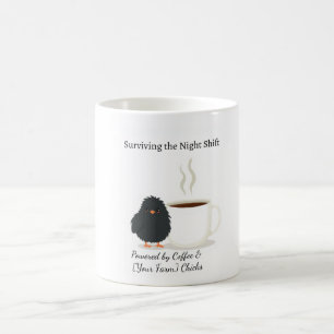 Lustige Nachtschicht Überlebende Niedliche Schwarz Kaffeetasse