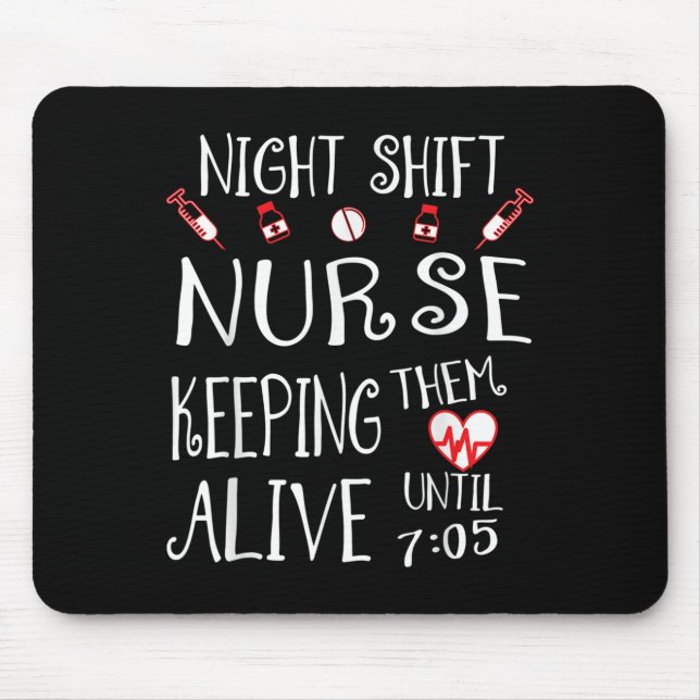Lustige Nachtschwester-Nachtkrankenschwester-Hosta Mousepad (Vorne)
