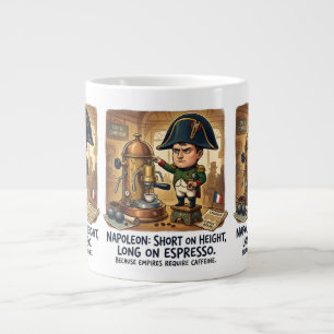 Lustige Napoleon-Kaffee-Karrikatur - Klein auf Höh Jumbo-Tasse