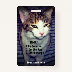 Lustige Narcissistchefkatze Ausweis