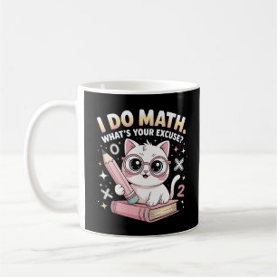 Lustige nerdige Katze mit Brille – Mathelehrer Kaffeetasse