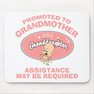 Lustige neue Großmutter-neue Enkelin Mousepad