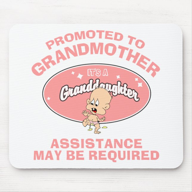 Lustige neue Großmutter-neue Enkelin Mousepad (Vorne)