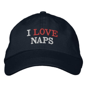 Lustige Neuheit Baseball I LOVE NAPS Bestickte Baseballkappe