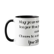 Lustige Neujahrswünsche Tasse