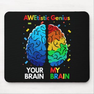 Lustige Neurodiversität Autismus-Bewusstsein Aweti Mousepad