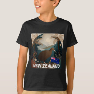 Lustige Neuseeland Kiwi-Tierkostüm T-Shirt