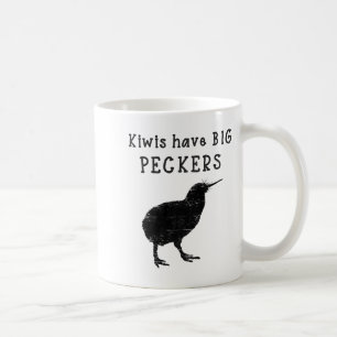 Lustige Neuseeland-Zitat Kiwis haben große Schwänz Kaffeetasse