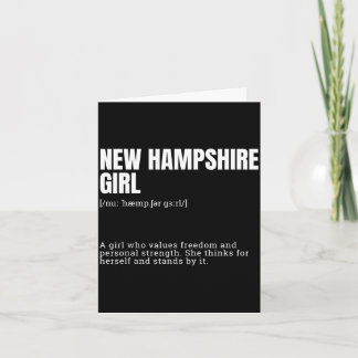 Lustige NH Mädchen Definition, freiheitsliebender Karte